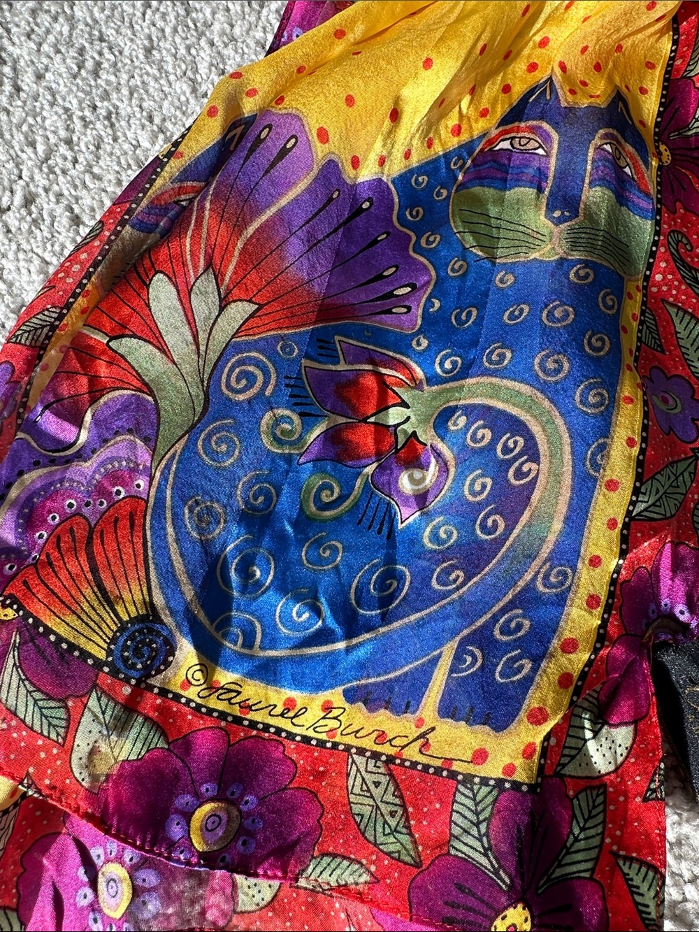 100% silk scarf